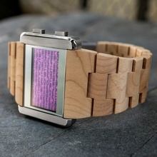 Часы Kaidoku Wood LCD Watch Maple/PL