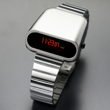 T-600 RPolice 2 (Silver/Red) Цельнометаллические Противоударные Limited Edition OLED Watch OVO Robotics Japan