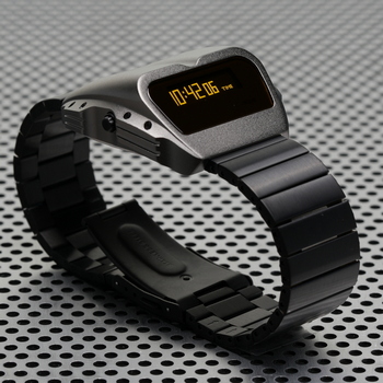 T-800 (Gray/Yellow, Black Bracelet) Цельнометаллические Противоударные Limited Edition OLED Watch OVO Robotics Japan